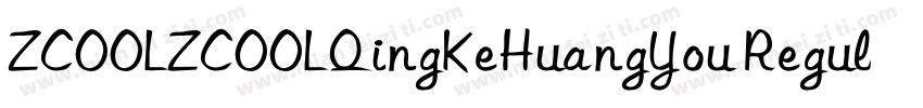 ZCOOLZCOOLQingKeHuangYou Regular字体转换
